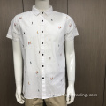 Men'S Print Shirt Fashion 100% cotton short sleeve shirt Factory